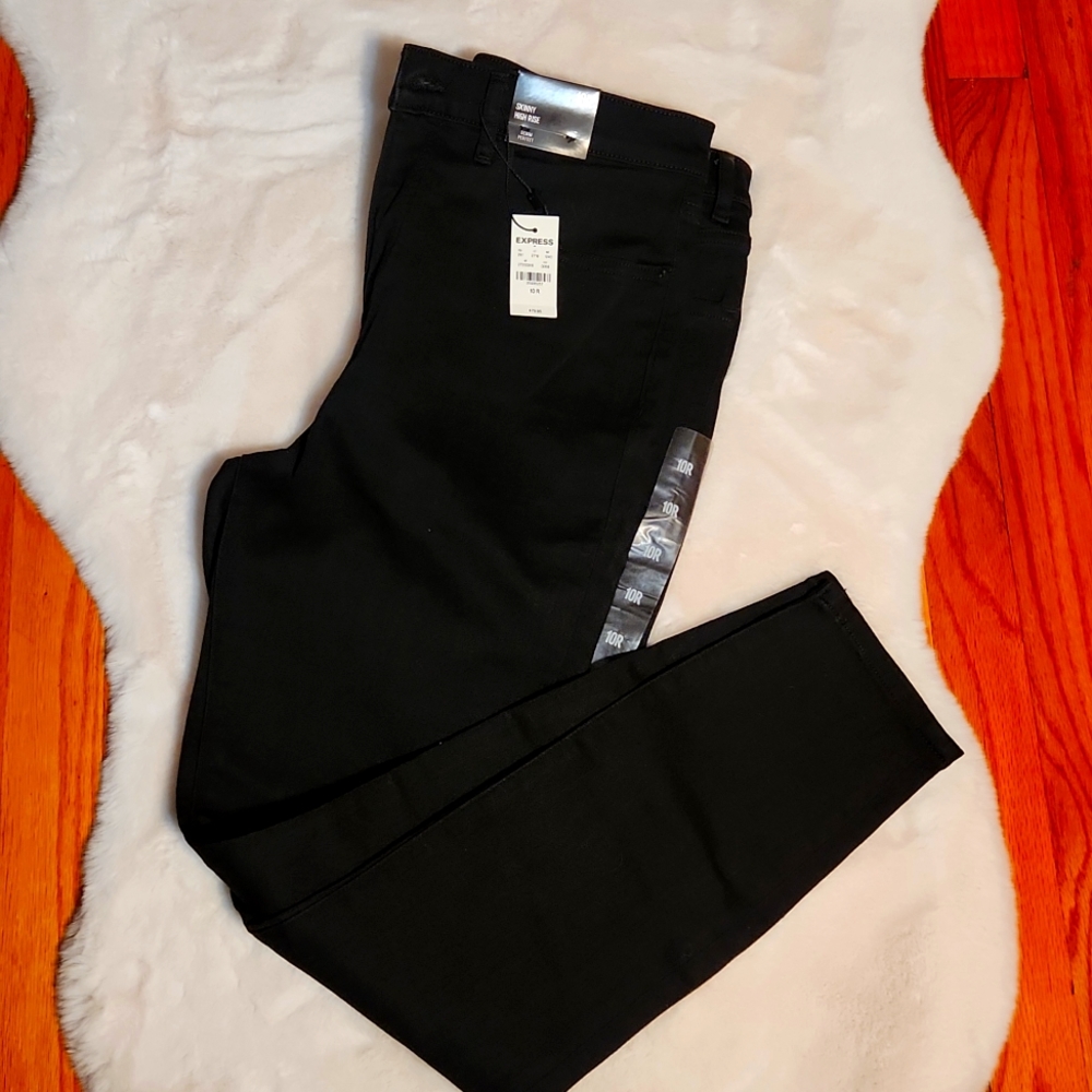 Back Express Skinny High Rise Stretch Denim Jeans